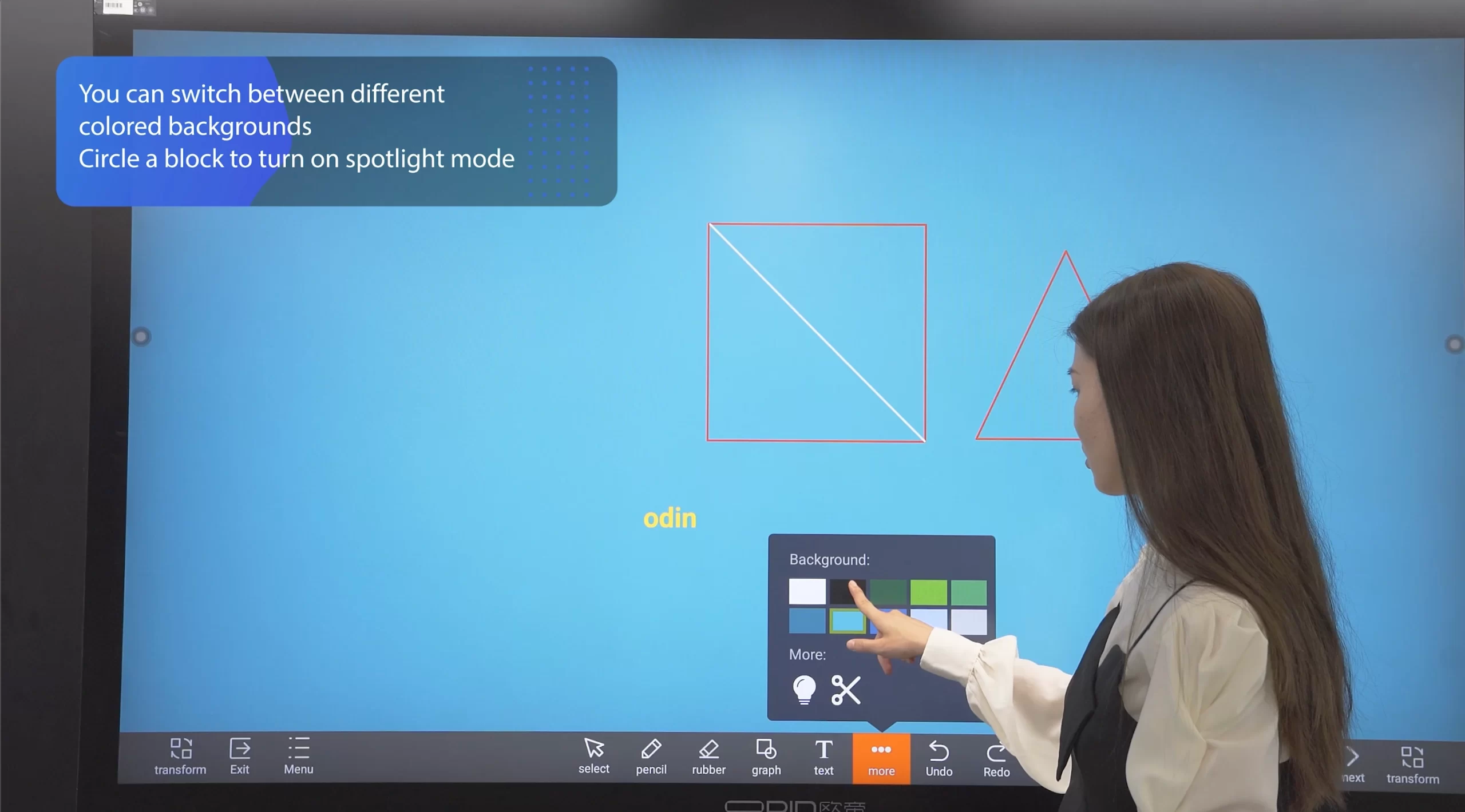 Logiciel de tableau blanc interactif